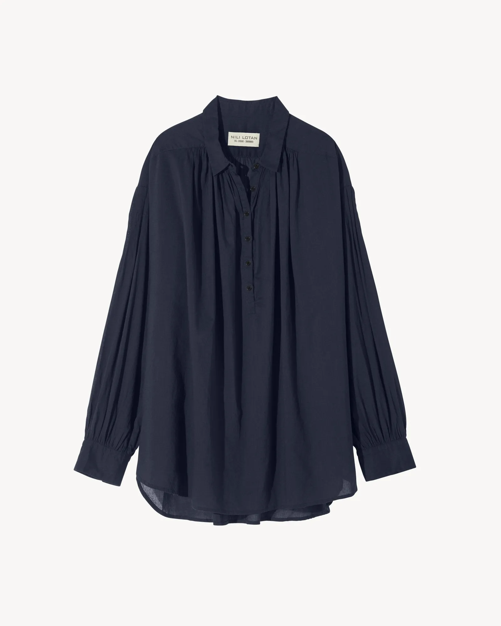 Nili Lotan MILES BLOUSE- dark navy