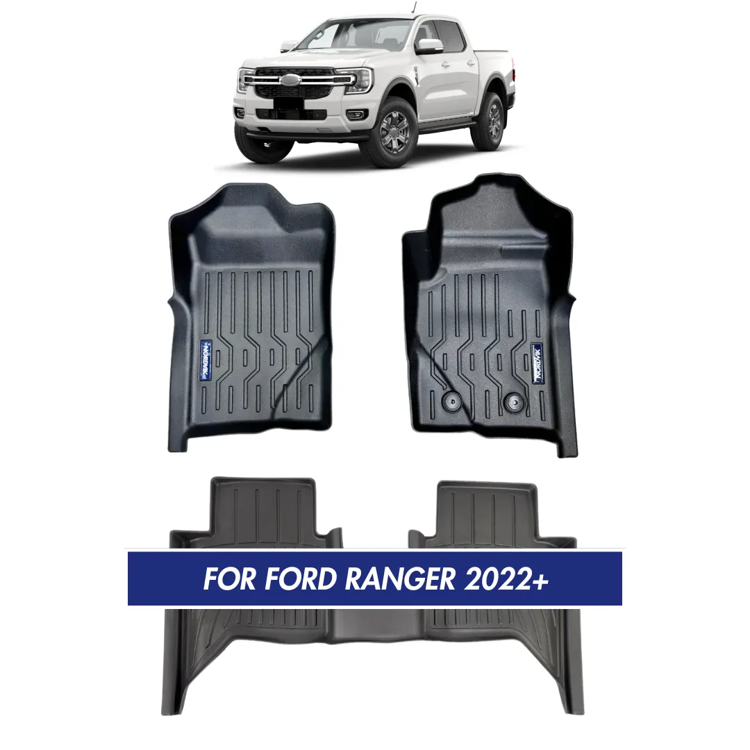 Nordvik Heavy Duty Floor Liners Kit For Ford Ranger 2022 