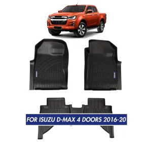 Nordvik Heavy Duty Floor Liners Kit For Isuzu D-Max 4 Doors 2016-2020