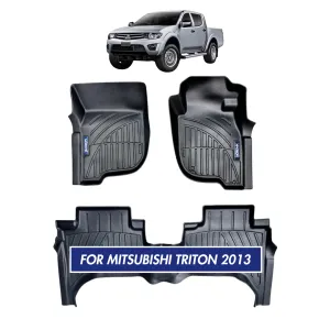 Nordvik Heavy Duty Floor Liners Kit For Mitsubishi Triton 2013