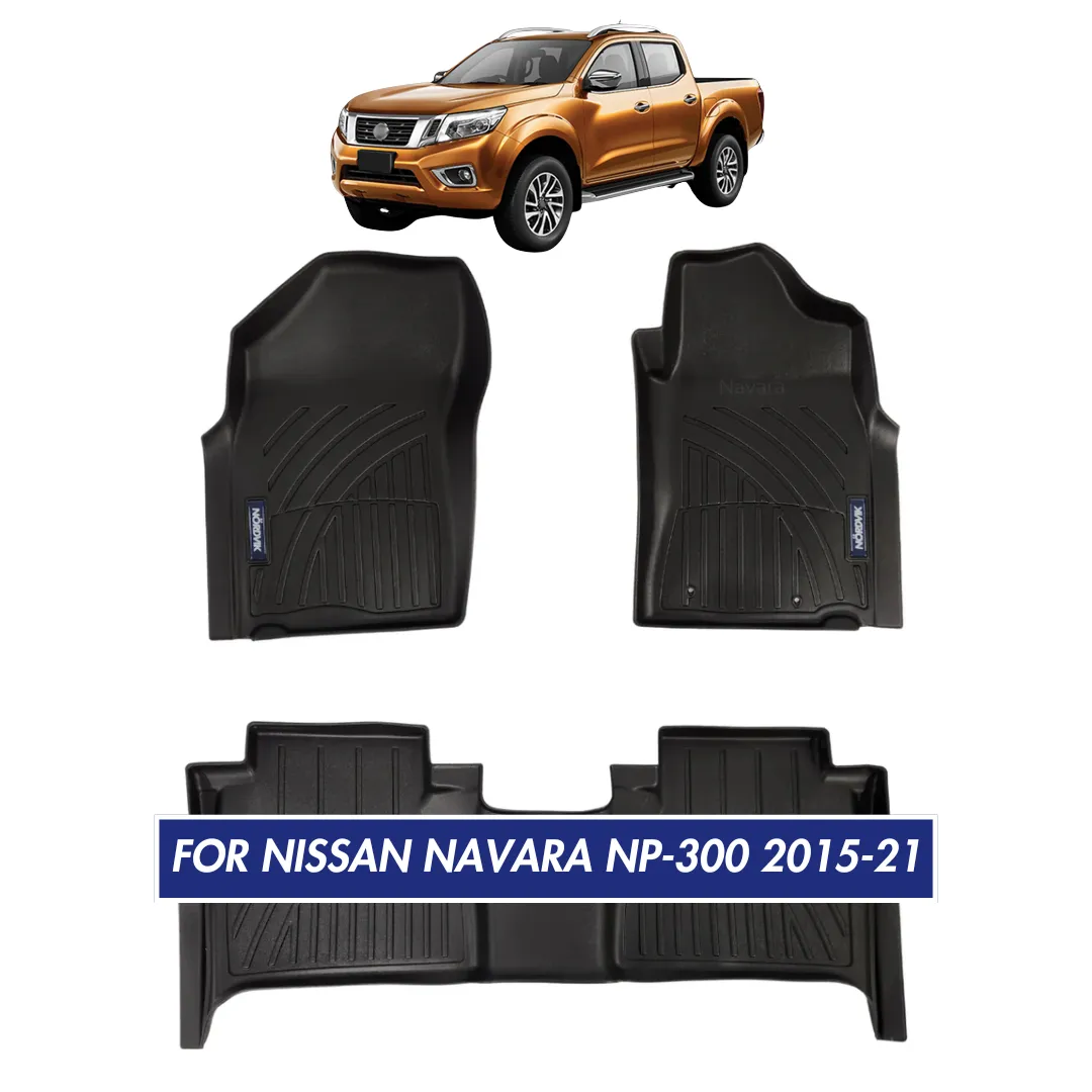 Nordvik Heavy Duty Floor Liners Kit For Nissan Navara NP-300 4 Doors 2015-2021