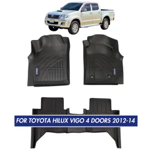 Nordvik Heavy Duty Floor Liners Kit For Toyota Hilux Vigo 4 Doors 2012-14