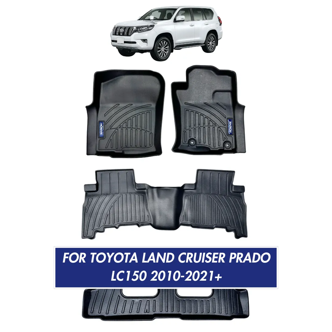 Nordvik Heavy Duty Floor Liners Kit For Toyota Land Cruiser Prado LC150 2010-2021 