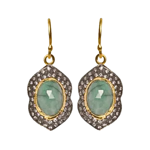 Nouveau Vintage-Inspired Blue Topaz Drop Earrings