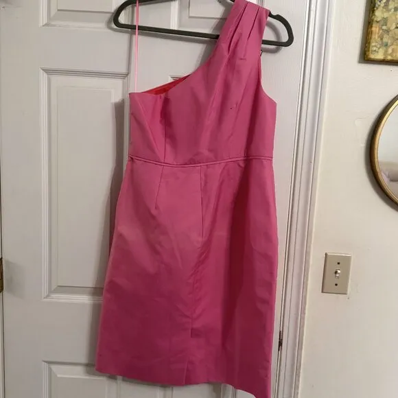 NWT J.Crew One Shoulder Pink Bridesmaid Dress Size 12