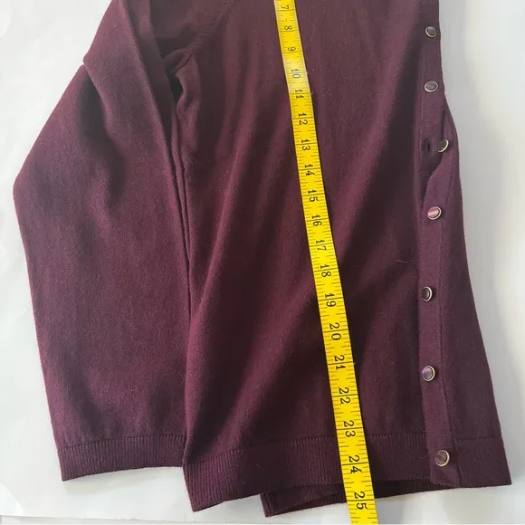 NWT Talbots knit buttoned cotton rayon cardigan wine color size XL
