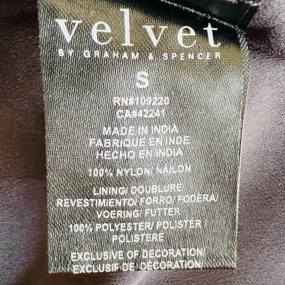 NWT VELVET by Graham &amp; Spencer size Small sale by Anthropologie soft fabric