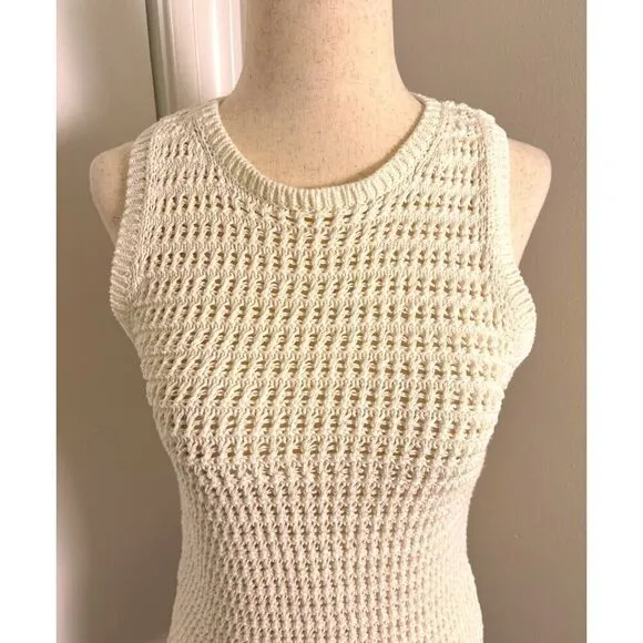 NWT J Crew Cream Crochet Sweater Shell