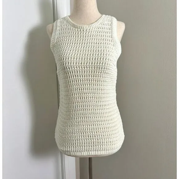 NWT J Crew Cream Crochet Sweater Shell