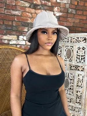Nylon Bucket Hat- Ivory