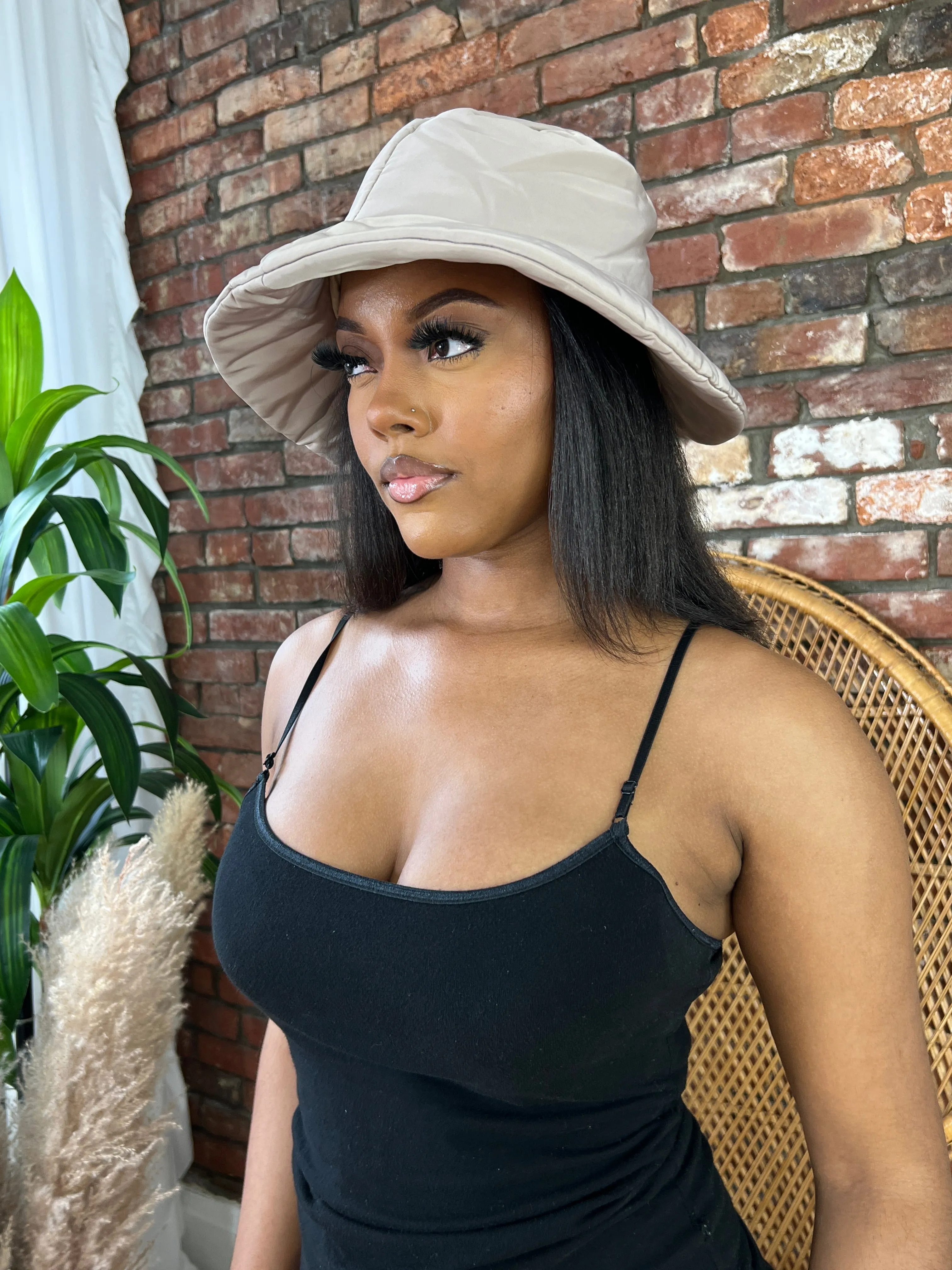 Nylon Bucket Hat- Ivory
