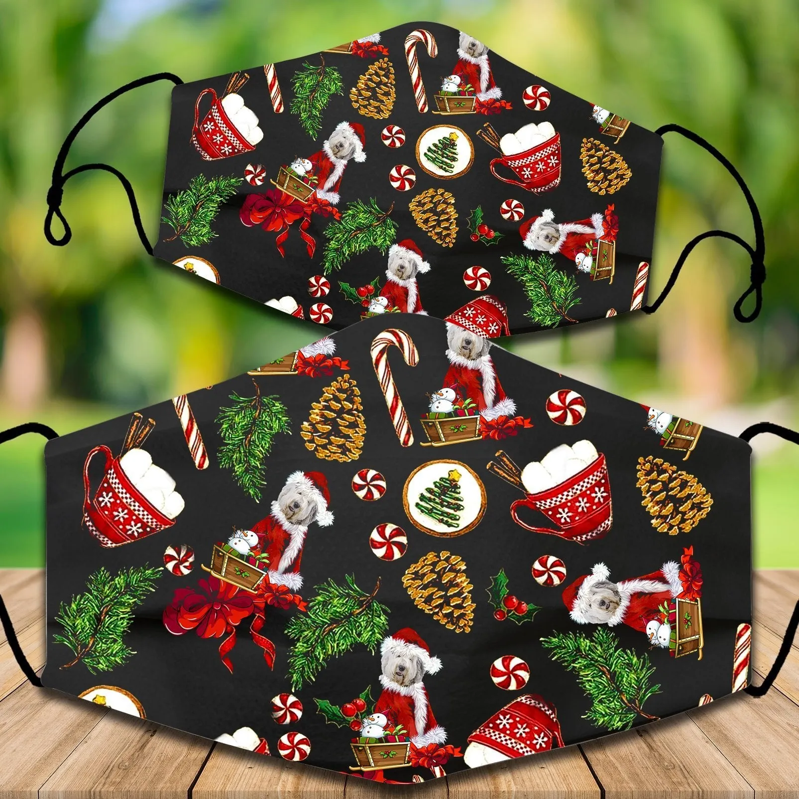 Old English Sheepdog Christmas Veil