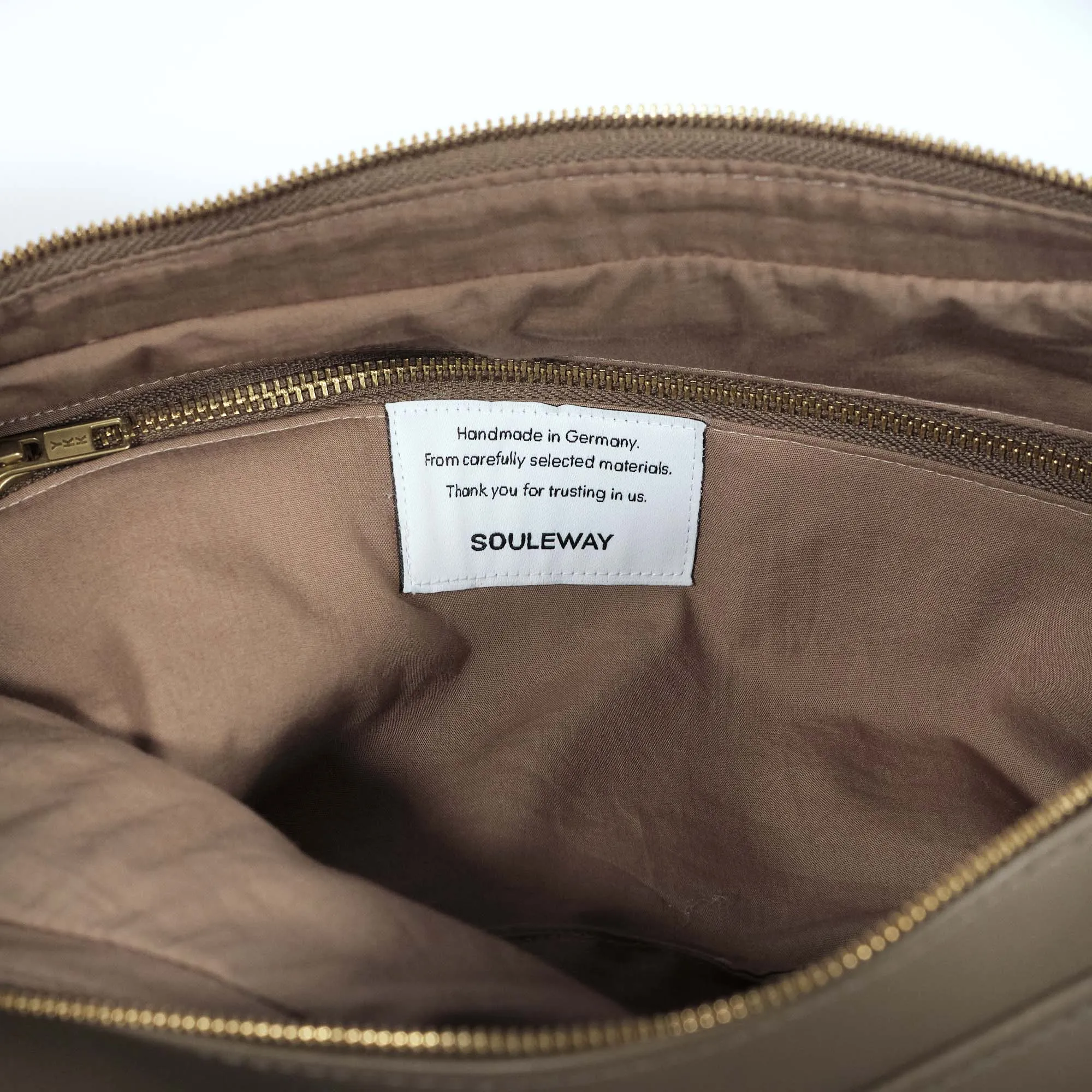 Oleatex Vegan Olive Leather Half Moon Bag | Mocha Brown