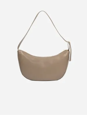 Oleatex Vegan Olive Leather Half Moon Bag | Mocha Brown