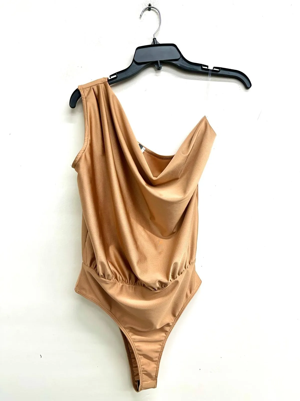 One Shoulder Pleated Bodysuit
