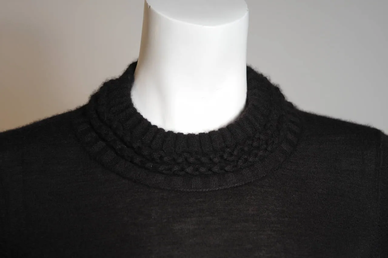 OSCAR DE LA RENTA Black Cashmere Sweater Large