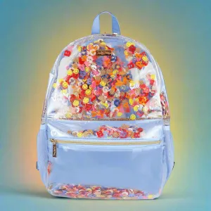 Packed Party Little Letters Confetti Clear Backpack