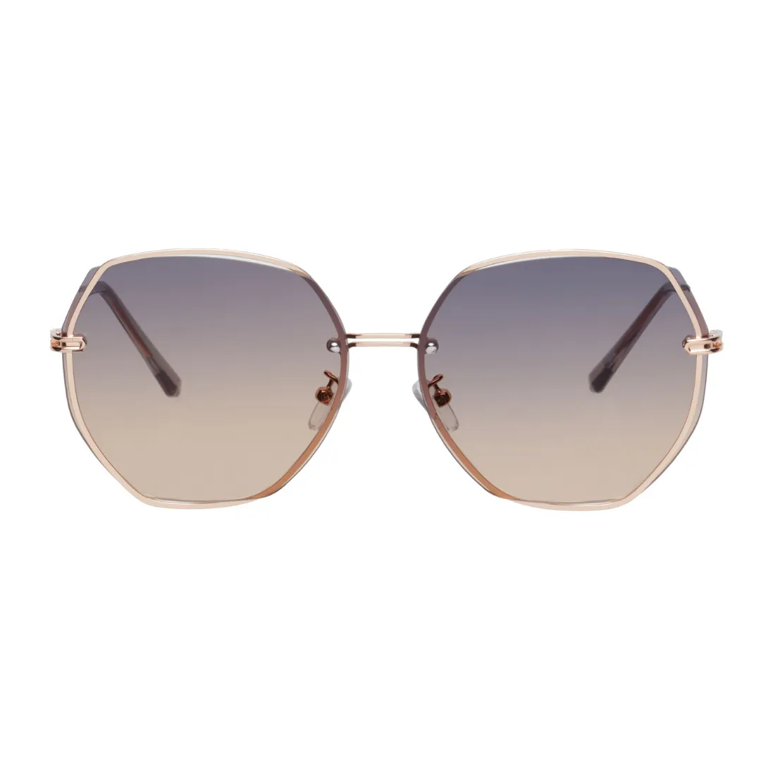 PALMA Blue/Silver Hex Sunglasses