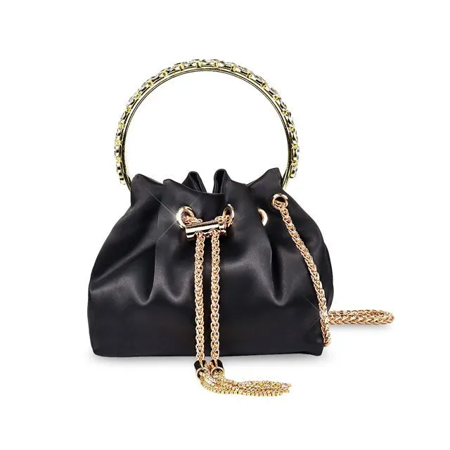 Paris Satin Bag- Black