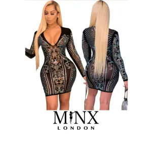Party Dress | Rhinestone Dress | Sexy Womens Dress | Diamond Dress | Deep V Dress | Sexy Dresses for Party | Sequin Dress | Sexy Dress