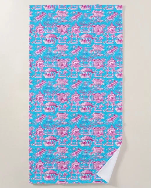 Pawleys Island Toile Beach Towel- in 6 Colors!