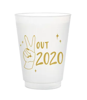 Peace Out 2020 Frost Flex Cups - Gold