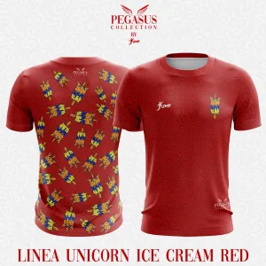 Pegasus Collection - T-shirt Unicorn Ice Cream RED edition