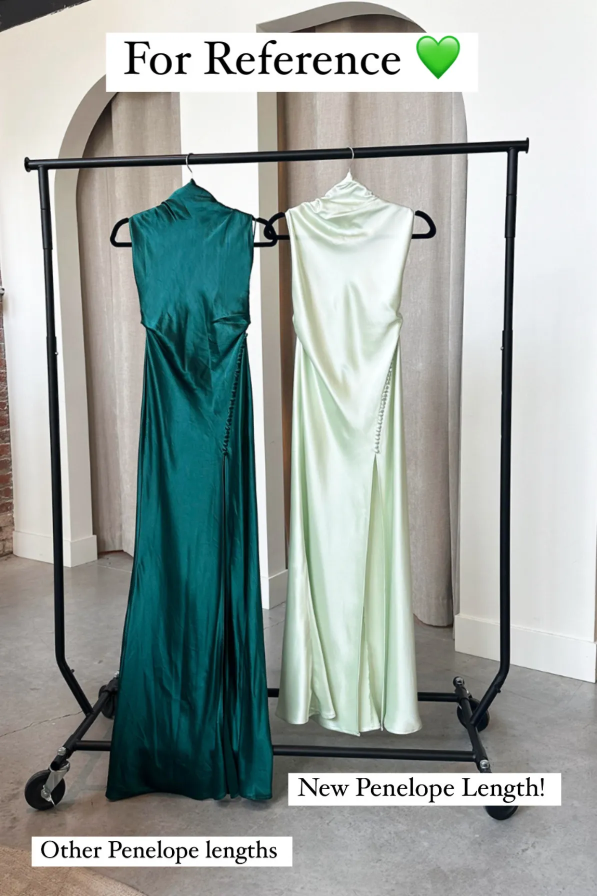 Penelope Satin Gown in Pistachio (Petite Length) by Sau Lee - RENTAL