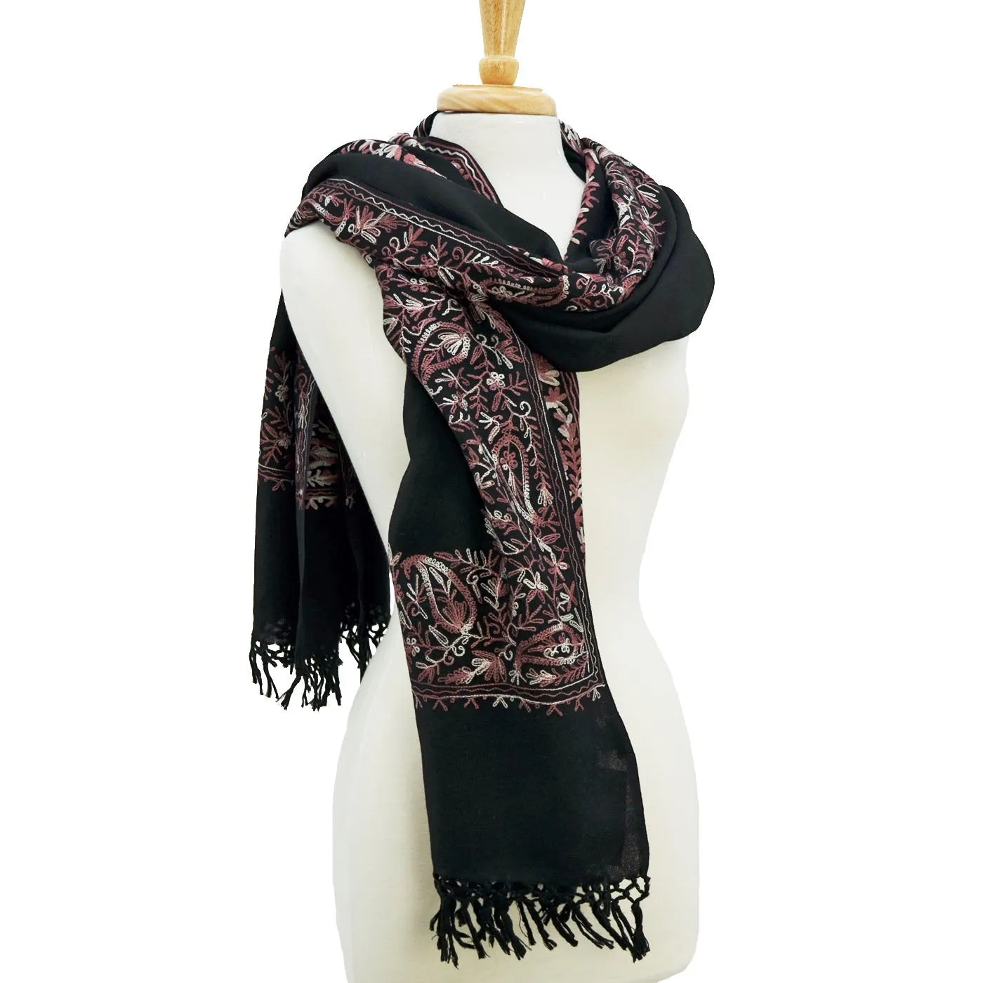 Penny Wool Embroidered Scarf
