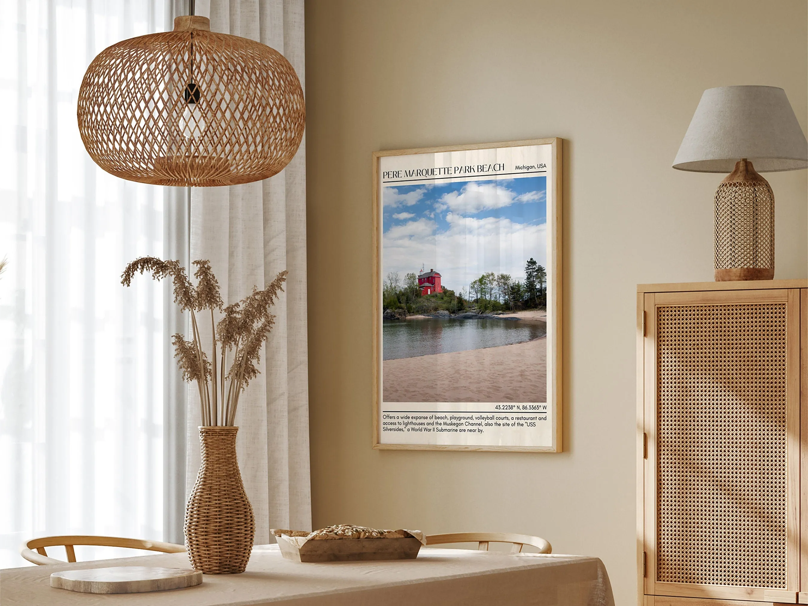 Pere Marquette Park Beach Wall Canvas, USA
