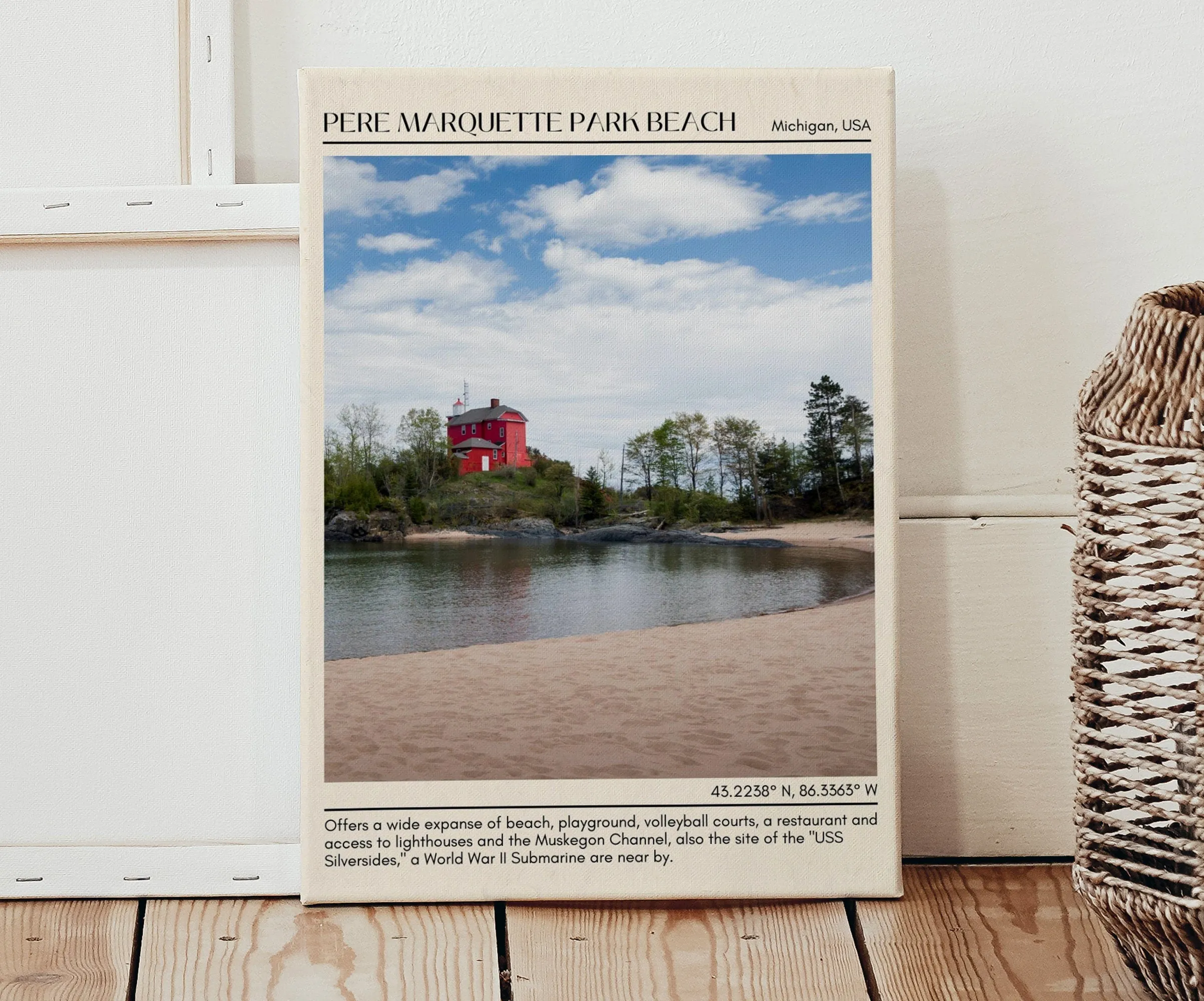 Pere Marquette Park Beach Wall Canvas, USA