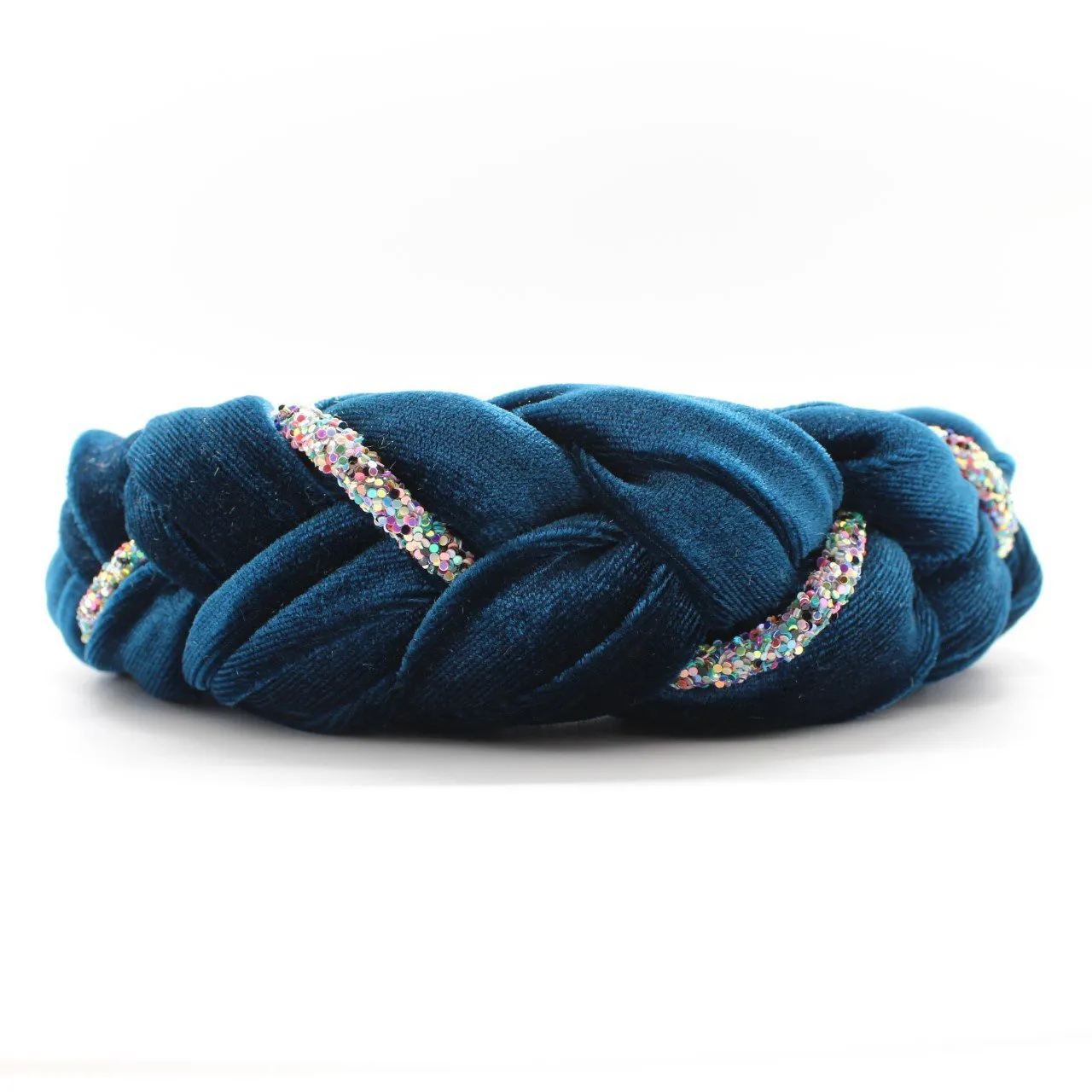 Pistachio Velvet and Rhinestones Headband