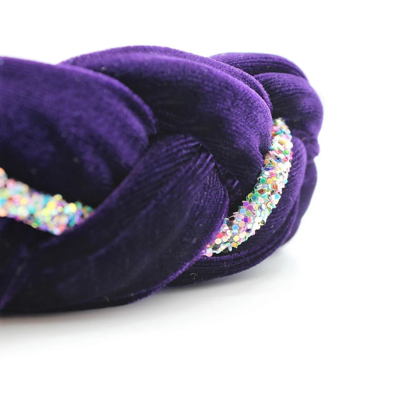 Pistachio Velvet and Rhinestones Headband