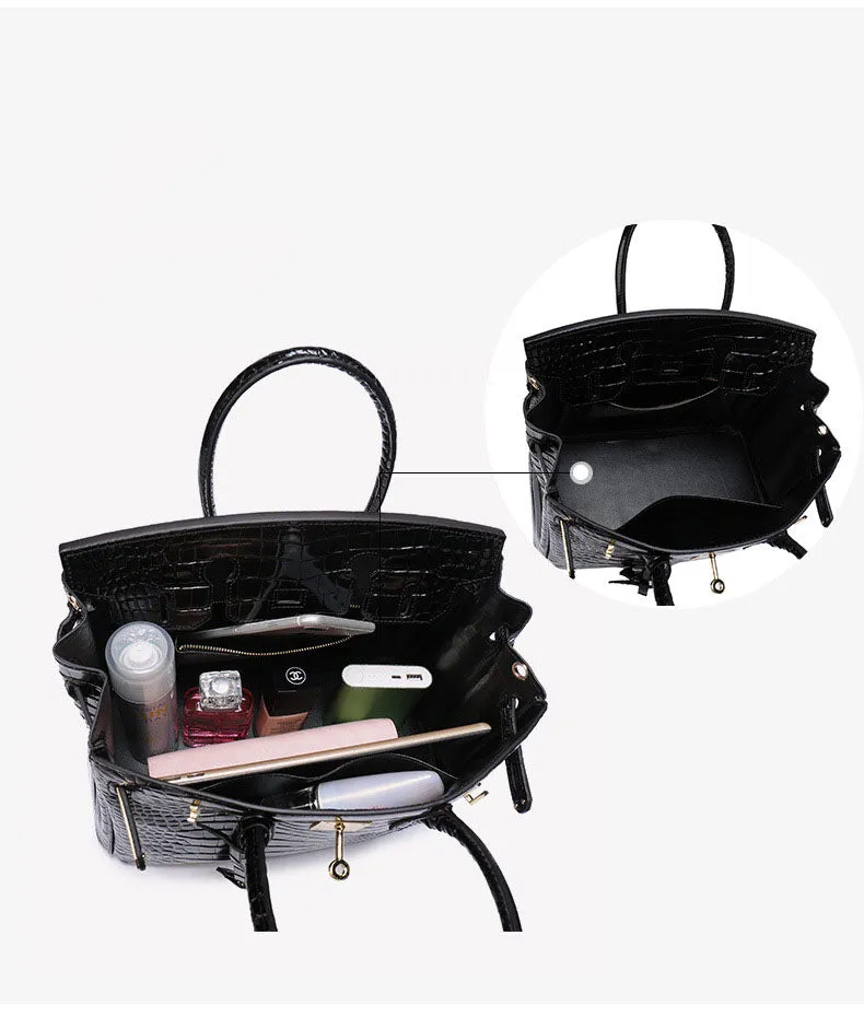 Platinum Bag Fashion Single Shoulder Diagonal Women's Bag Crocodile Leather Female Handbag