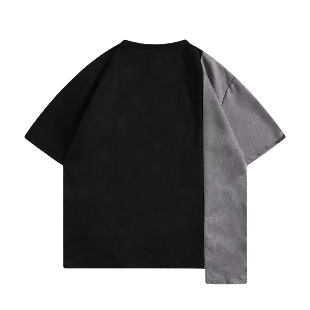 Pocket Drawstring Paneled T-shirt