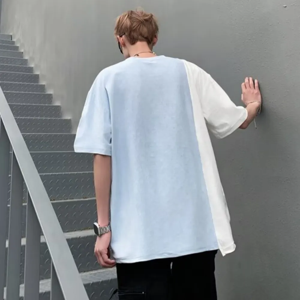 Pocket Drawstring Paneled T-shirt