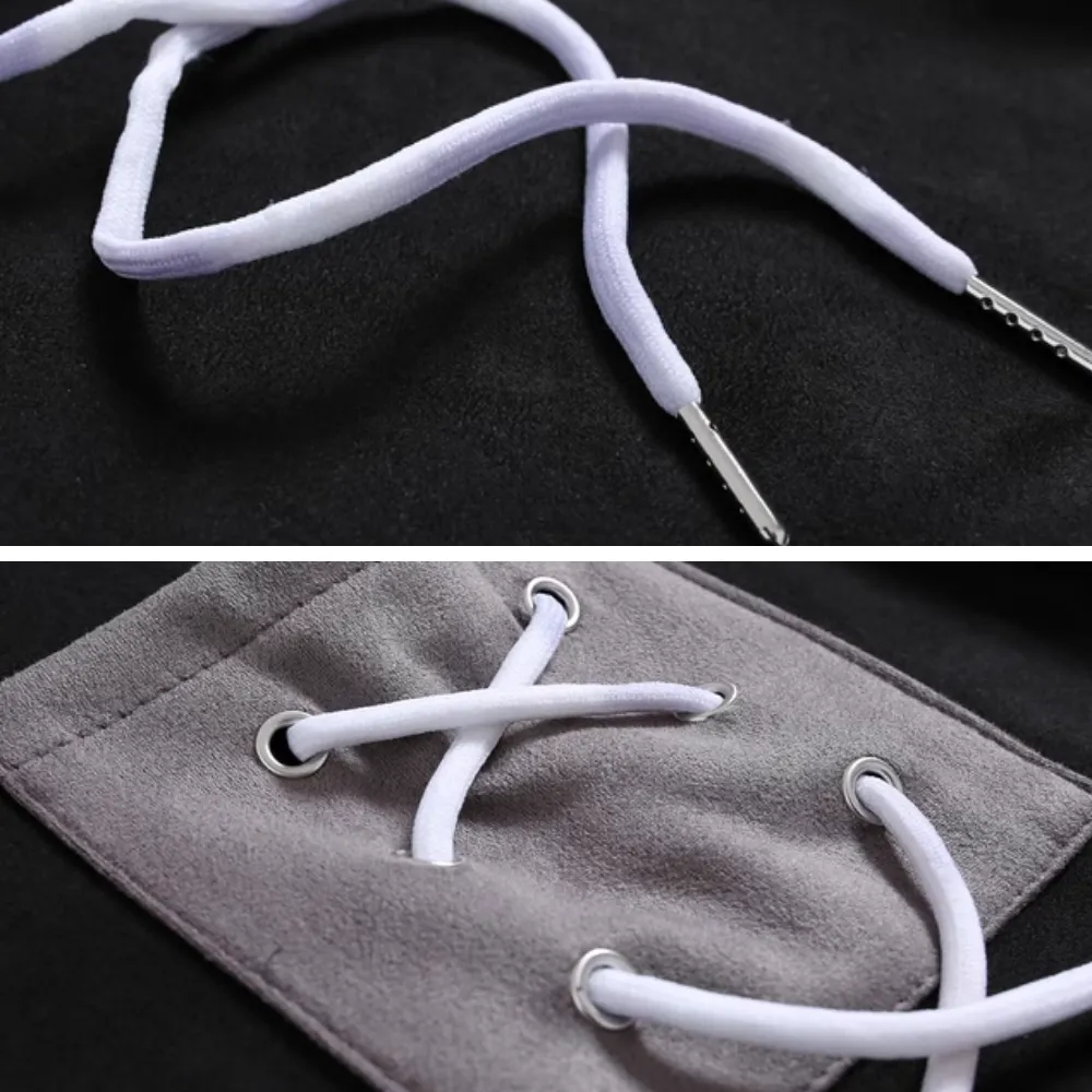Pocket Drawstring Paneled T-shirt