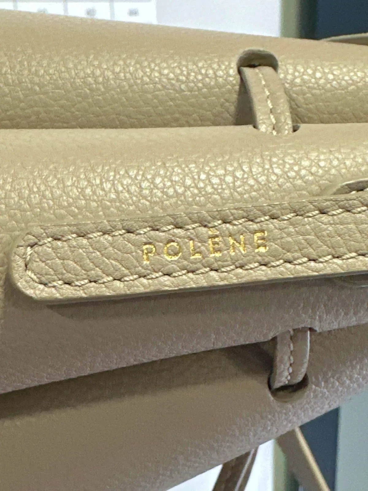 Poléne Beige Taupe Numéro Huit Leather Bag