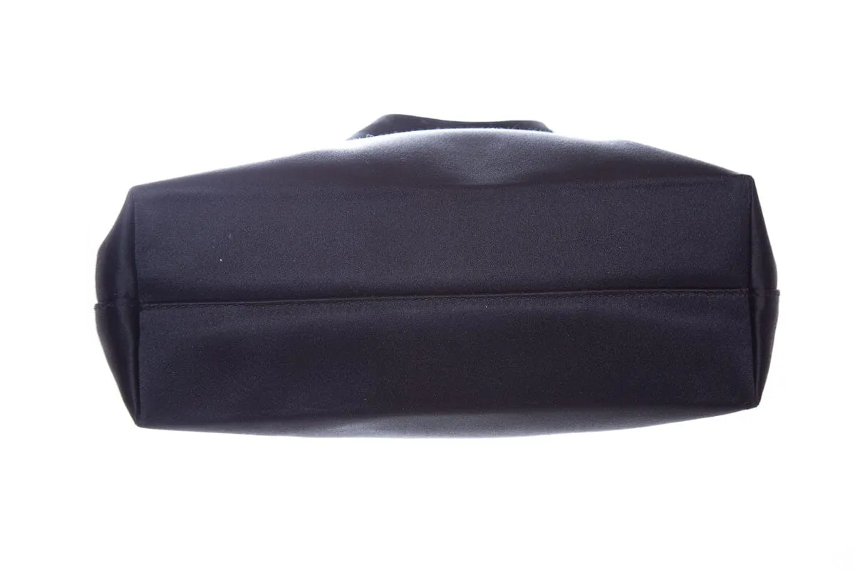 Prada Black Satin Top Handle Handbag