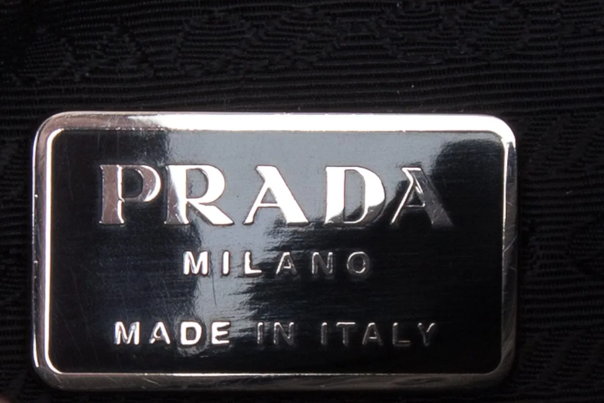 Prada Black Satin Top Handle Handbag