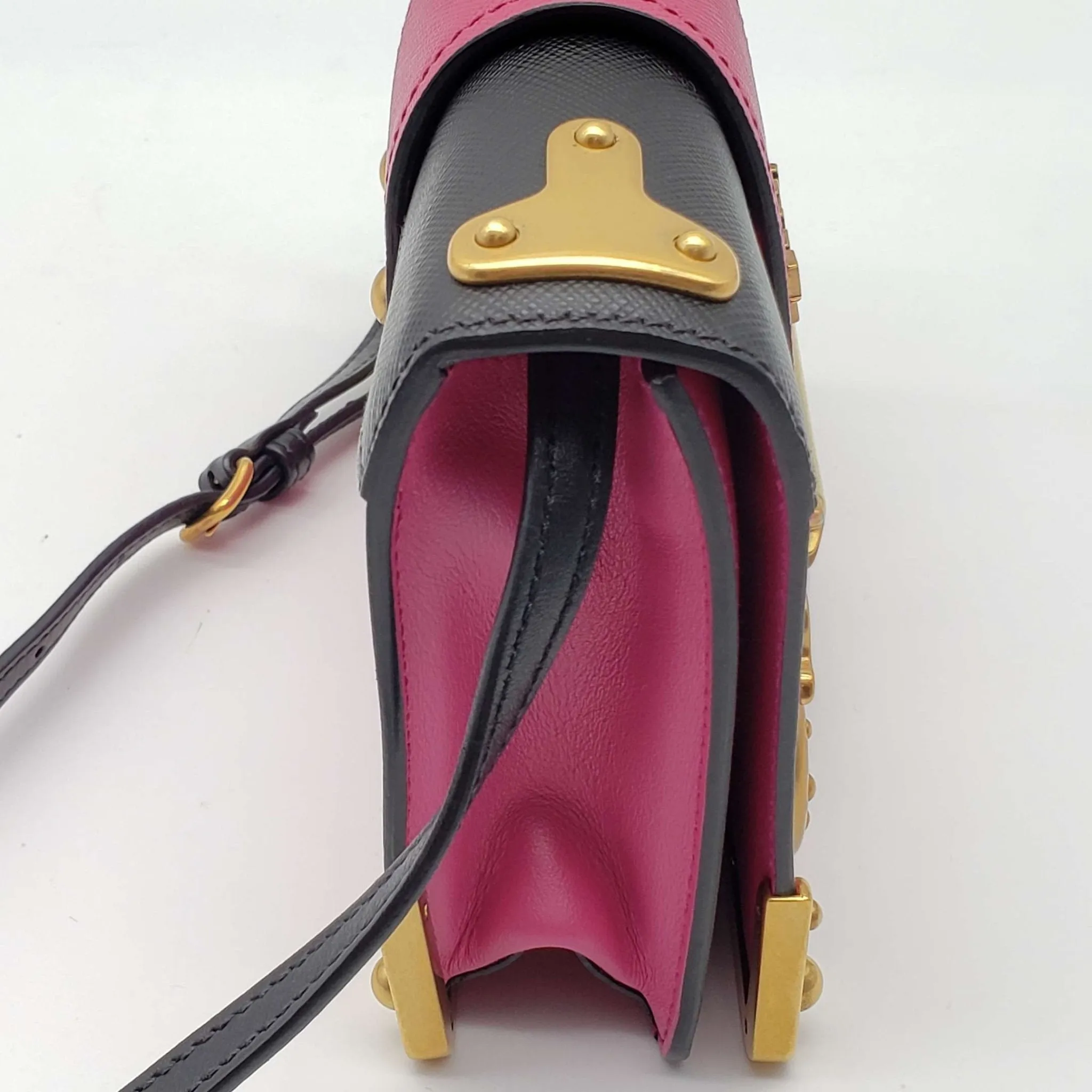 Prada Cahier Leather Shoulder Bag