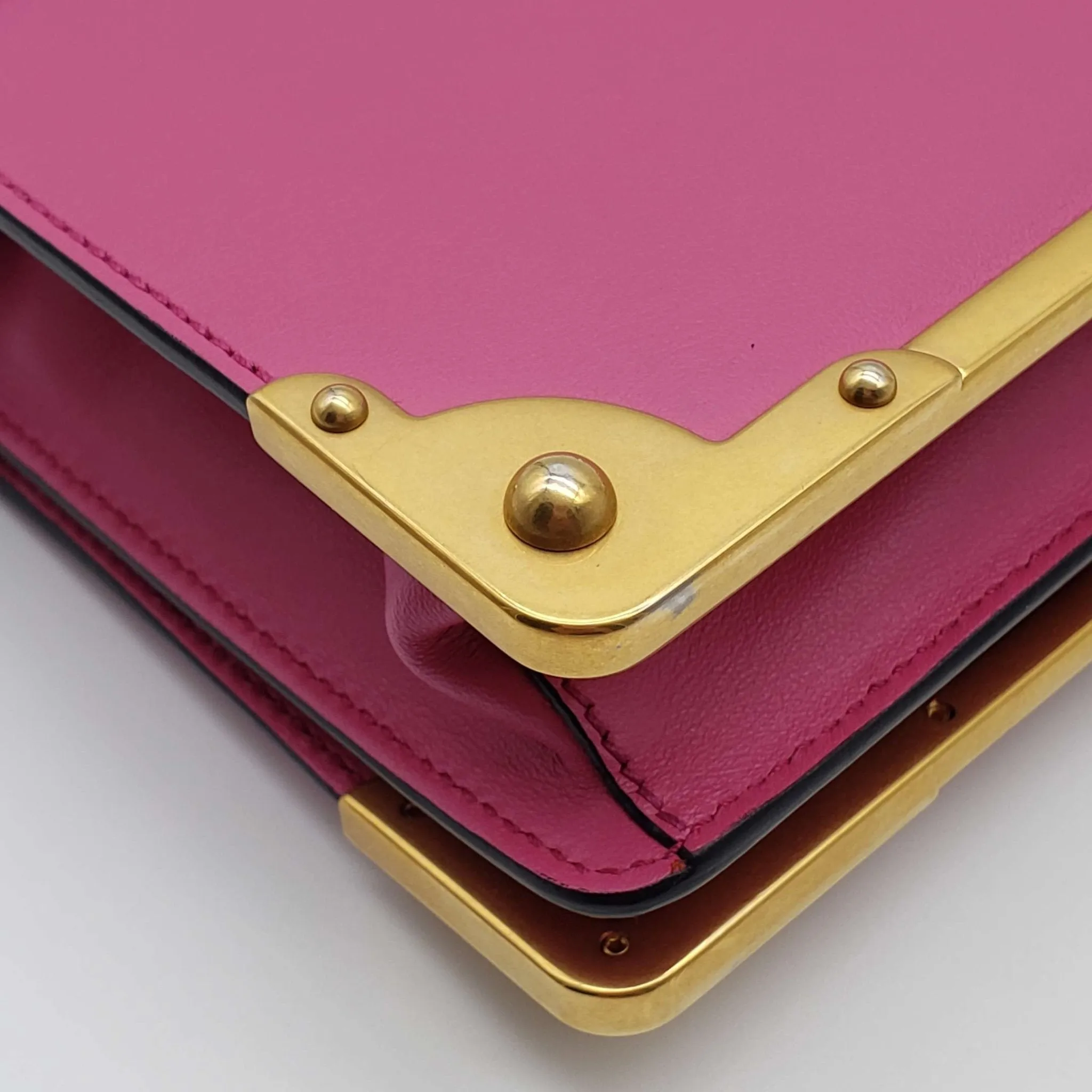 Prada Cahier Leather Shoulder Bag