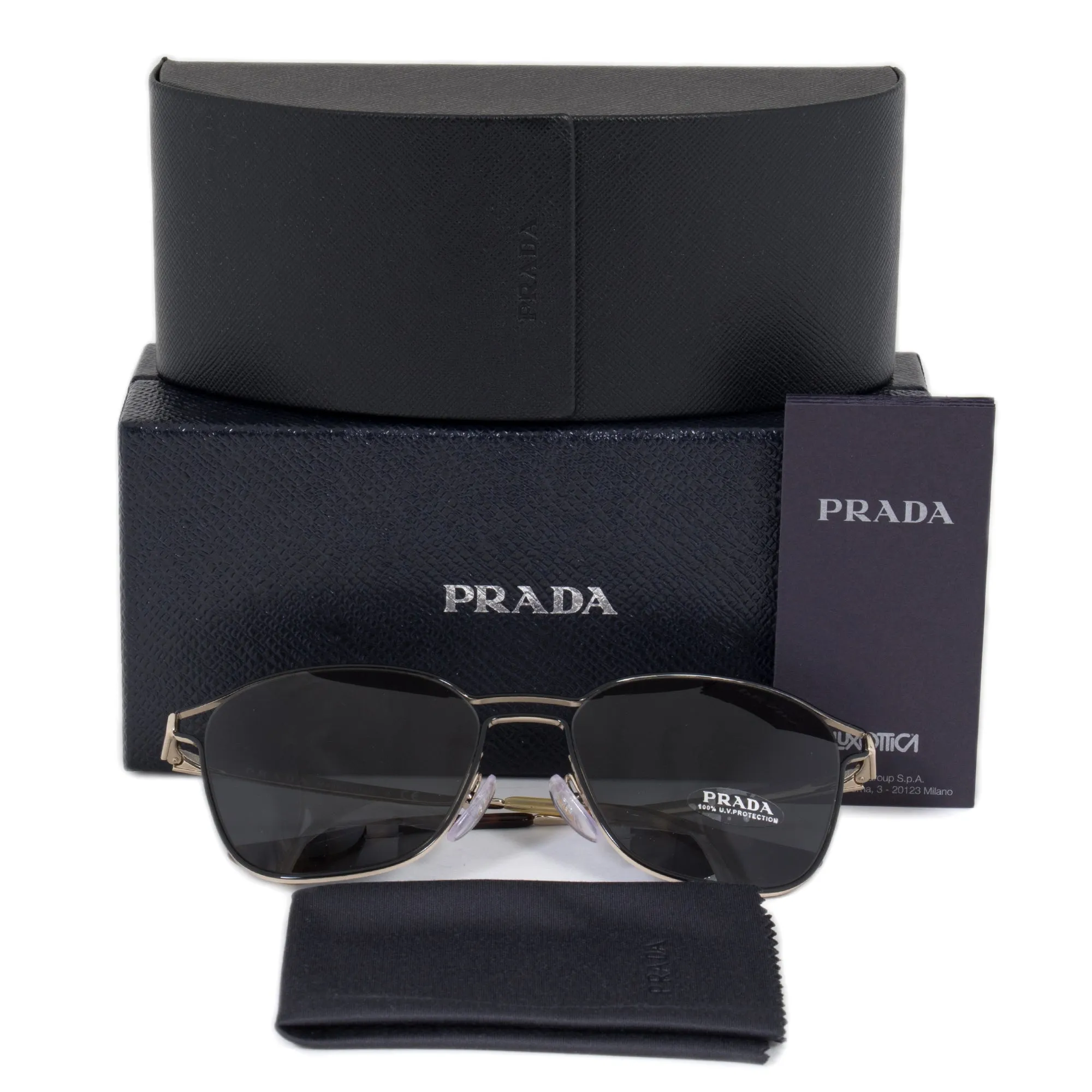 Prada Cinema Square Sunglasses PR54TS 1AB5S0 55 | Black Frame | Carbon Lenses