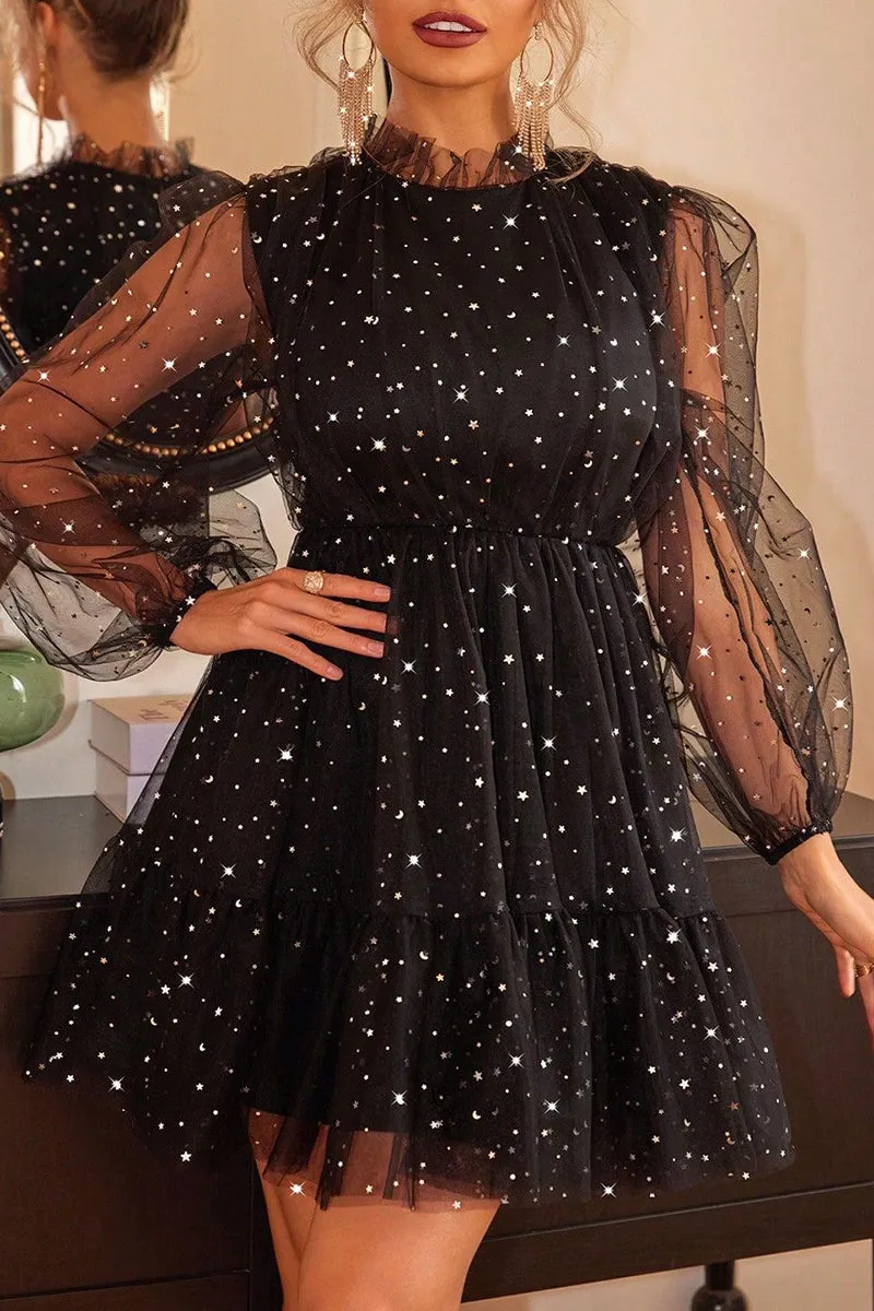 Prom Elegant Sequins Mesh O Neck Evening Dresses(3 Colors)