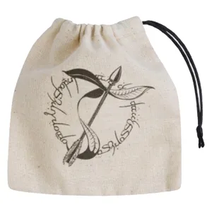 Q Workshop Elvish Basic Dice Bag Beige and Black