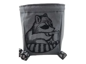 Raccoon and Coffee Dice Bag
