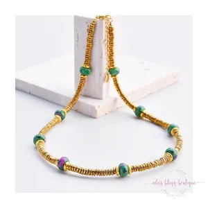 Radiant Essence Semi Precious Stone Necklace in Green