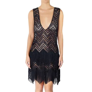 RAFFAELA D'ANGELO MACRAME FRINGE DRESS