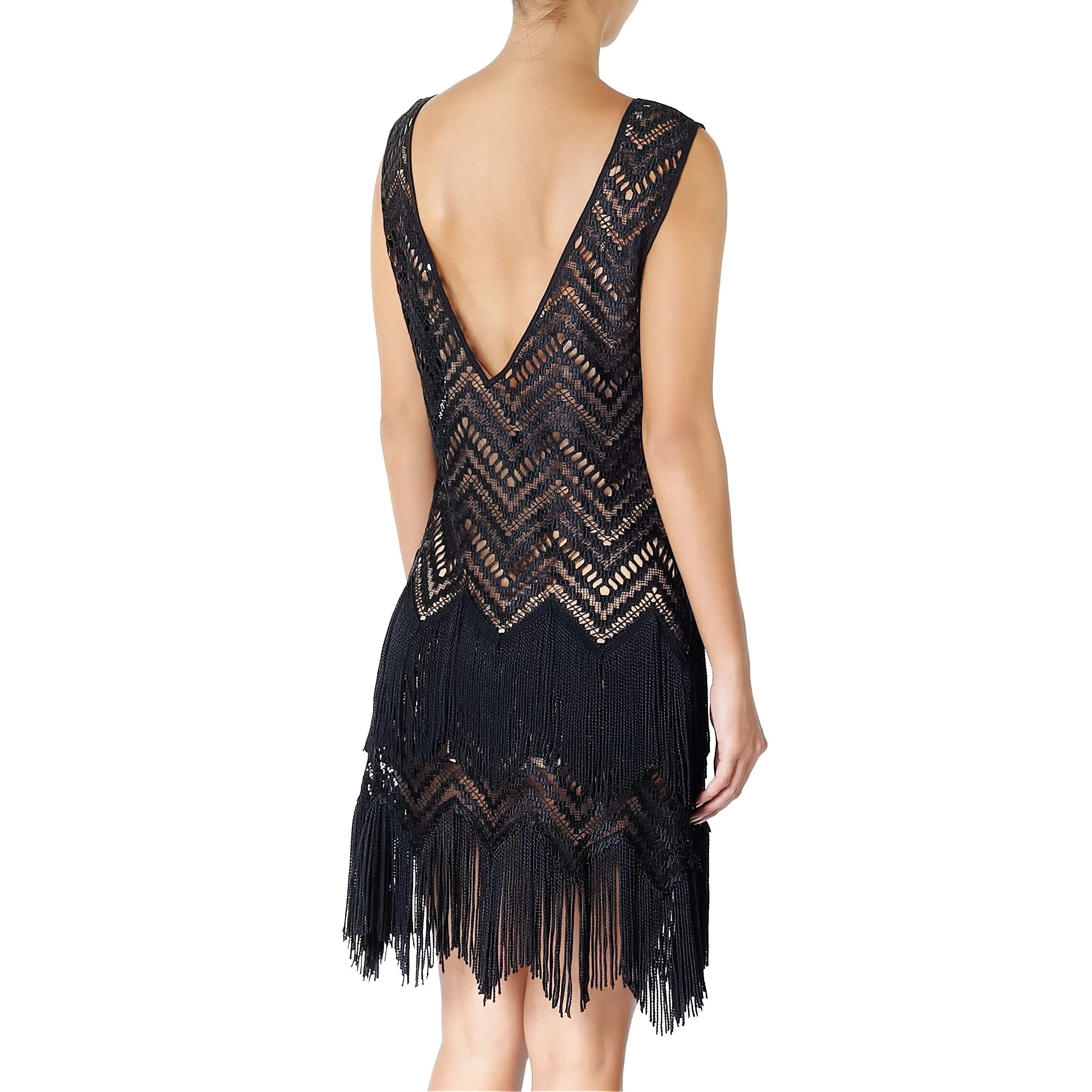 RAFFAELA D'ANGELO MACRAME FRINGE DRESS