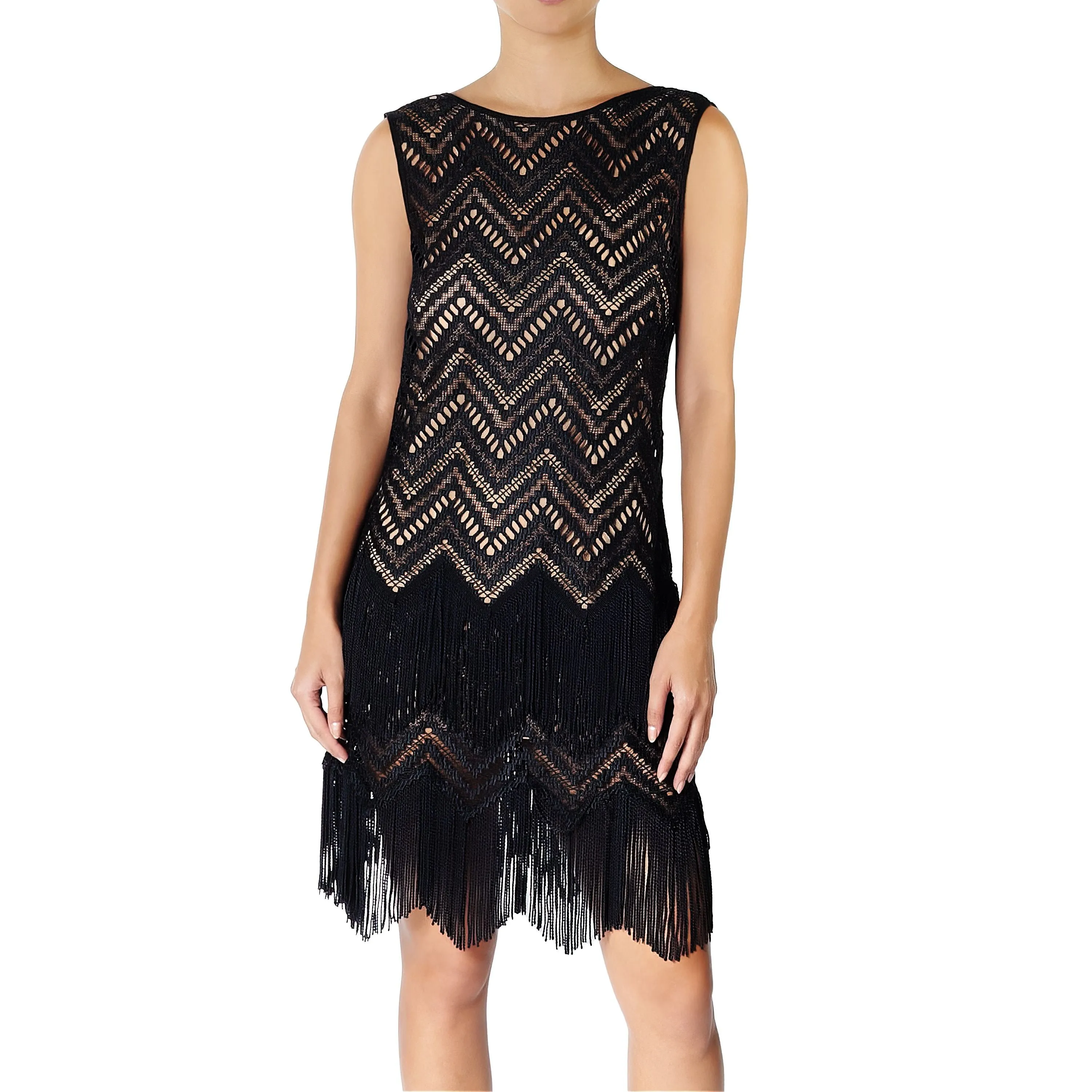 RAFFAELA D'ANGELO MACRAME FRINGE DRESS